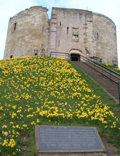 Jewish memorial at Clifford's Tower in York